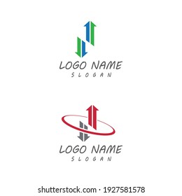 Logo-Vorlagendesign für Vektorgrafik-Pfeilsymbol