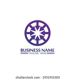 Arrow vector illustration icon Logo Template design