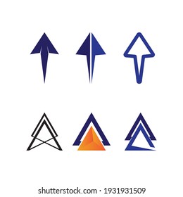 Icono de ilustración de vector de flecha Diseño de plantilla