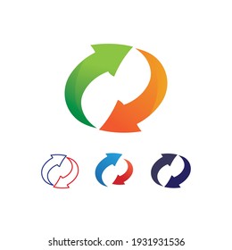 Arrow vector illustration icon Logo Template design