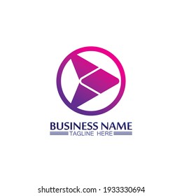 Arrow vector illustration icon Logo Template design