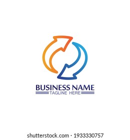 Arrow vector illustration icon Logo Template design