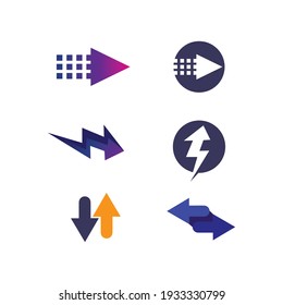 Arrow vector illustration icon Logo Template design