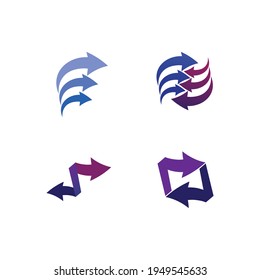 Arrow vector illustration icon Logo Template design
