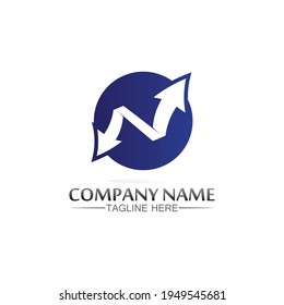 Arrow vector illustration icon Logo Template design
