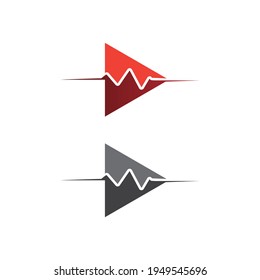 Icono de ilustración de vector de flecha Diseño de plantilla