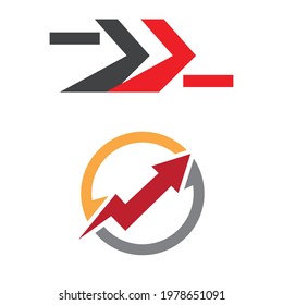 Arrow vector illustration icon Logo Template design