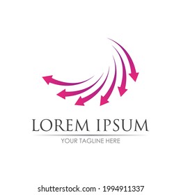 Arrow vector illustration icon Logo Template design