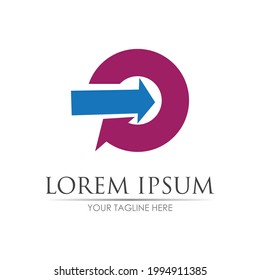Arrow vector illustration icon Logo Template design