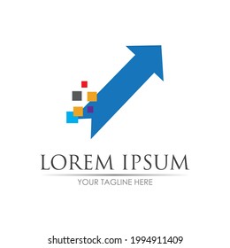 Arrow vector illustration icon Logo Template design