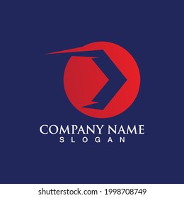 Logo-Vorlagendesign für Vektorgrafik-Pfeilsymbol