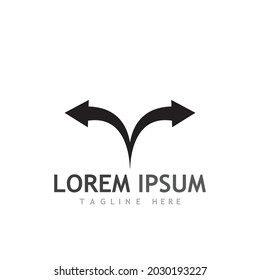 Arrow vector illustration icon Logo Template design