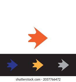Arrow vector illustration icon Logo Template design