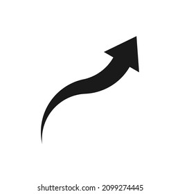 Icono de ilustración de vector de flecha Diseño de plantilla en blanco y negro