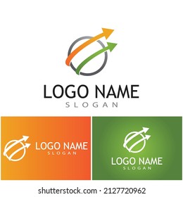 Logo-Vorlagendesign für Vektorgrafik-Pfeilsymbol
