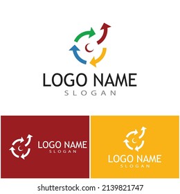 Logo-Vorlagendesign für Vektorgrafik-Pfeilsymbol
