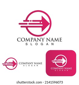 Arrow vector illustration icon Logo Template design