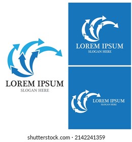Arrow vector illustration icon Logo Template design