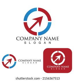 Arrow vector illustration icon Logo Template design