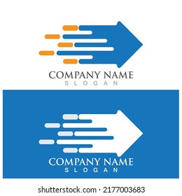 Logo-Vorlagendesign für Vektorgrafik-Pfeilsymbol