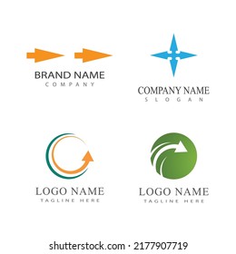 Logo-Vorlagendesign für Vektorgrafik-Pfeilsymbol