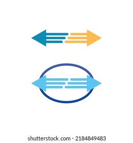 Arrow vector illustration icon Logo Template design