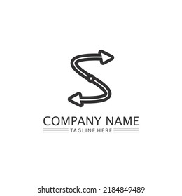 Arrow vector illustration icon Logo Template design