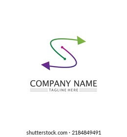Arrow vector illustration icon Logo Template design