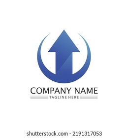 Arrow vector illustration icon Logo Template design