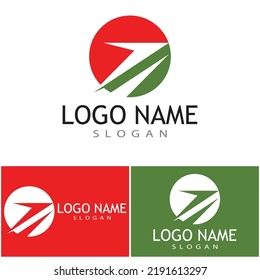 Logo-Vorlagendesign für Vektorgrafik-Pfeilsymbol