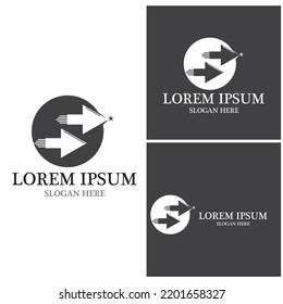 Arrow vector illustration icon Logo Template design