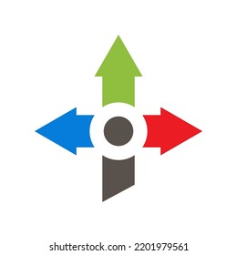 Arrow vector illustration icon Logo Template design