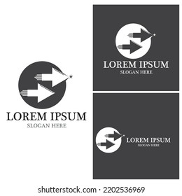 Arrow vector illustration icon Logo Template design