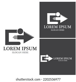 Arrow vector illustration icon Logo Template design