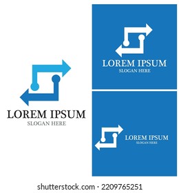 Arrow vector illustration icon Logo Template design
