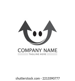 Arrow vector illustration icon Logo Template design