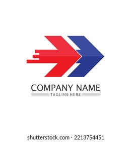 Arrow vector illustration icon Logo Template design