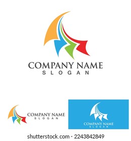 Arrow vector illustration icon Logo Template design