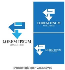 Arrow vector illustration icon Logo Template design