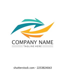 Arrow vector illustration icon Logo Template design