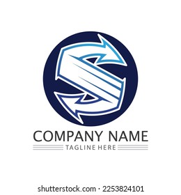 Logo-Vorlagendesign für Vektorgrafik-Pfeilsymbol