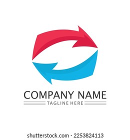 Arrow vector illustration icon Logo Template design