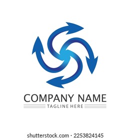 Arrow vector illustration icon Logo Template design