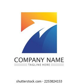 Arrow vector illustration icon Logo Template design