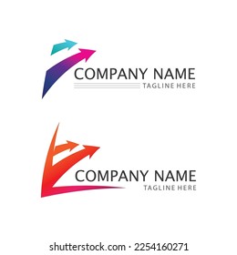 Arrow vector illustration icon Logo Template design