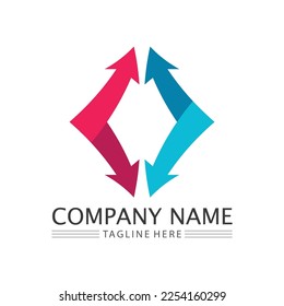 Arrow vector illustration icon Logo Template design