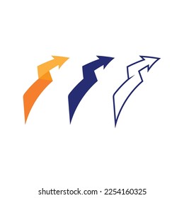 Logo-Vorlagendesign für Vektorgrafik-Pfeilsymbol