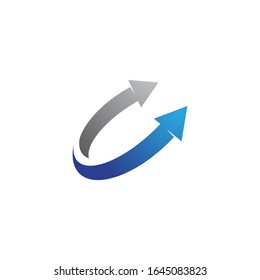 Arrow vector illustration icon Template design
