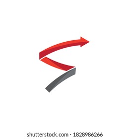 Arrow vector illustration icon Template design