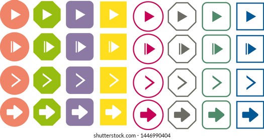 Arrow vector illustration and icons.